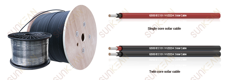 Water resistance solar cable